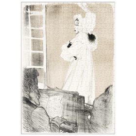 Darstellung des Puzzle Motivs Miss May Belfort (1895) by Henri de Toulouse-Lautrec - Puzzleteile: 500