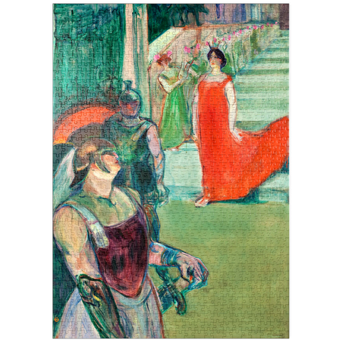 puzzleplate The Opera Messalina at Bordeaux (Messaline descend l'escalier bordé de figurants) (ca. 1900–1901) by Henri de Toulouse–Lautrec 1000 Puzzle