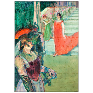 puzzleplate The Opera Messalina at Bordeaux (Messaline descend l'escalier bordé de figurants) (ca. 1900–1901) by Henri de Toulouse–Lautrec 100 Puzzle