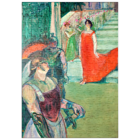 puzzleplate The Opera Messalina at Bordeaux (Messaline descend l'escalier bordé de figurants) (ca. 1900–1901) by Henri de Toulouse–Lautrec 200 Puzzle