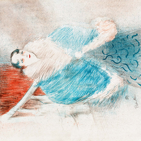 Elsa, Dite la Viennoise (1897) by Henri de Toulouse–Lautrec 100 Puzzle 3D Modell