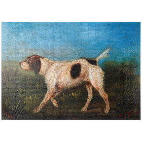 Darstellung des Puzzle-Motivs Henri de Toulouse-Lautrec, La Gousse (1880) dog painting – Puzzleteile: 1000