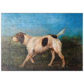 Darstellung des Puzzle Motivs Henri de Toulouse-Lautrec, La Gousse (1880) dog painting - Puzzleteile: 100