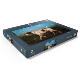 Darstellung des Puzzle Motivs Henri de Toulouse-Lautrec, La Gousse (1880) dog painting - Puzzleteile: 200