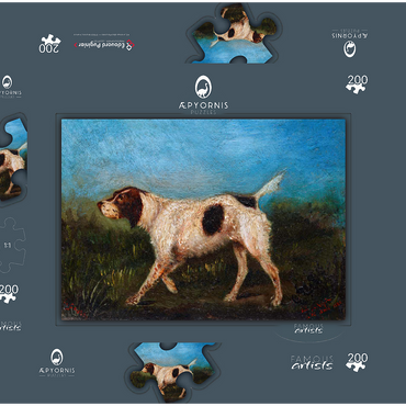 Henri de Toulouse–Lautrec, La Gousse (1880) dog painting 200 Puzzle Schachtel 3D Modell