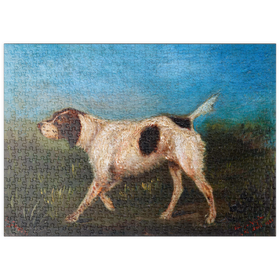 Darstellung des Puzzle Motivs Henri de Toulouse-Lautrec, La Gousse (1880) dog painting - Puzzleteile: 500