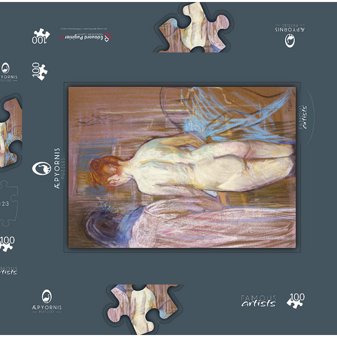 Henri de Toulouse–Lautrec, Prostitutes (1893–1895) 100 Puzzle Schachtel 3D Modell