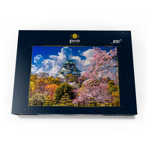 Kirschblüten und Schloss in Osaka, Japan 1000 Puzzle Schachtel Ansicht3
