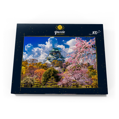 Kirschblüten und Schloss in Osaka, Japan 100 Puzzle Schachtel Ansicht3