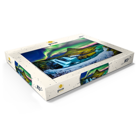 Darstellung des Puzzle Motivs Nordlicht, Aurora Borealis bei Kirkjufell in Island - Puzzleteile: 100