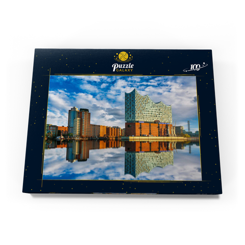 Reflexion der Elbphilharmonie in Hamburg 100 Puzzle Schachtel Ansicht3