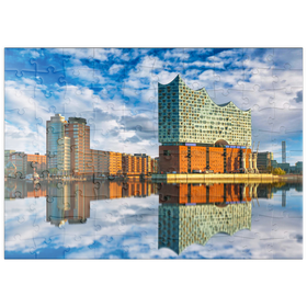 Darstellung des Puzzle-Motivs Reflexion der Elbphilharmonie in Hamburg – Puzzleteile: 100