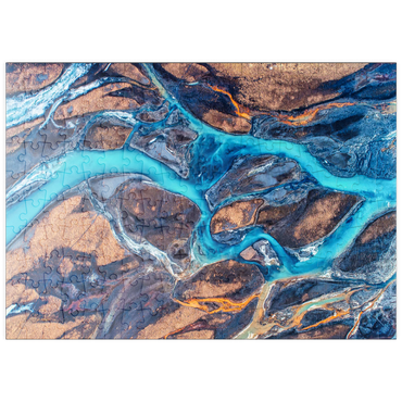 puzzleplate Luftaufnahme auf einen Fluss in Island. Schöne Naturkulisse 200 Puzzle