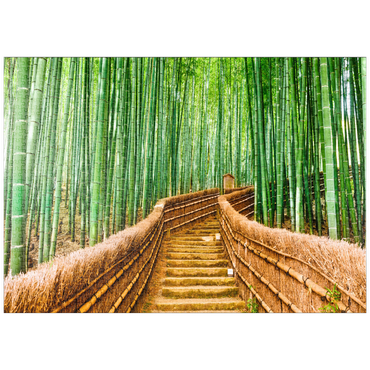 puzzleplate Kyoto, Japan im Bambuswald 1000 Puzzle