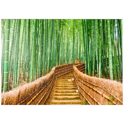puzzleplate Kyoto, Japan im Bambuswald 1000 Puzzle