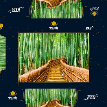 Kyoto, Japan im Bambuswald 1000 Puzzle Schachtel 3D Modell