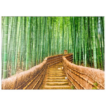 puzzleplate Kyoto, Japan im Bambuswald 100 Puzzle