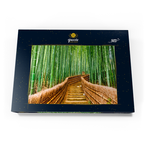 Kyoto, Japan im Bambuswald 500 Puzzle Schachtel Ansicht3