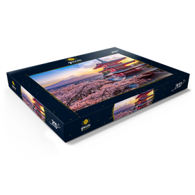 Alternative Darstellung des Puzzle-Motivs Schöne Sicht auf den Berg Fuji und Chureito Pagoda bei Sonnenuntergang – Puzzleteile: 200