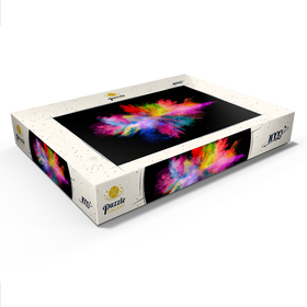 Alternative Darstellung des Puzzle-Motivs Pulver-Farbexplosion vor schwarzem Hintergrund – Puzzleteile: 1000