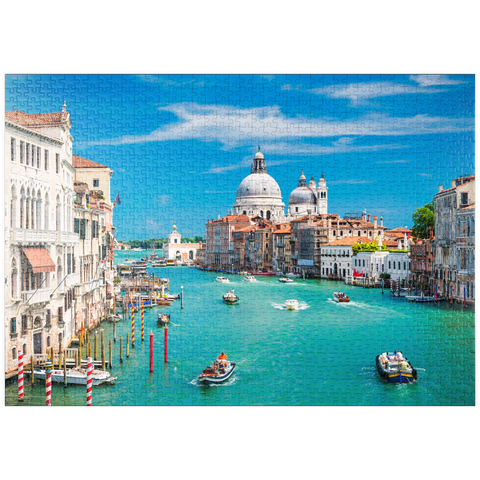 puzzleplate Canal Grande bei Sonnenschein im Sommer, Venedig, Italien 1000 Puzzle