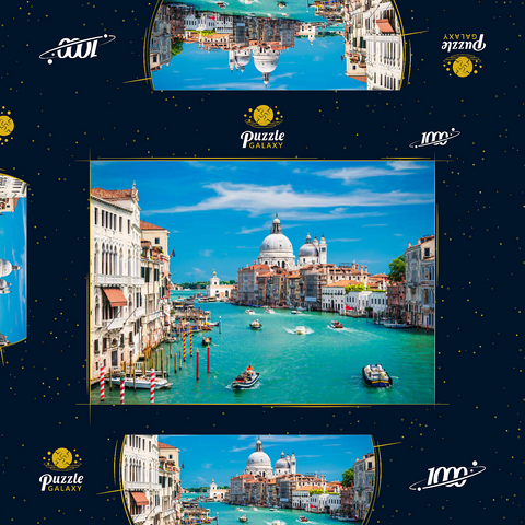 Canal Grande bei Sonnenschein im Sommer, Venedig, Italien 1000 Puzzle Schachtel 3D Modell