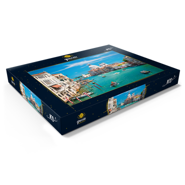 Canal Grande bei Sonnenschein im Sommer, Venedig, Italien 100 Puzzle Schachtel Ansicht1