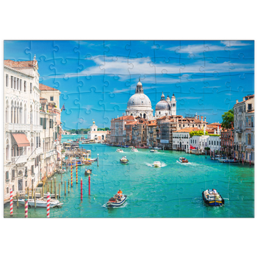 puzzleplate Canal Grande bei Sonnenschein im Sommer, Venedig, Italien 100 Puzzle