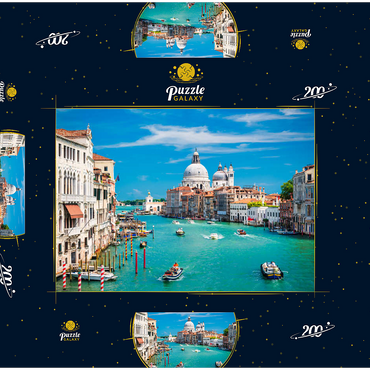 Canal Grande bei Sonnenschein im Sommer, Venedig, Italien 200 Puzzle Schachtel 3D Modell