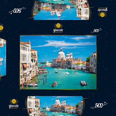 Canal Grande bei Sonnenschein im Sommer, Venedig, Italien 500 Puzzle Schachtel 3D Modell