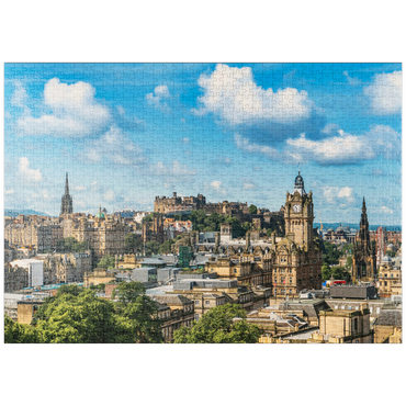 puzzleplate Edinburgh Castle, aus dem Blick von Carlton Hill 1000 Puzzle