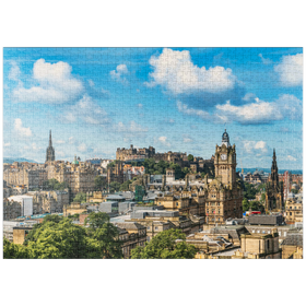 Darstellung des Puzzle Motivs Edinburgh Castle, aus dem Blick von Carlton Hill - Puzzleteile: 1000