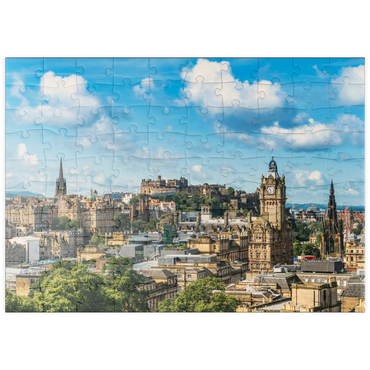 puzzleplate Edinburgh Castle, aus dem Blick von Carlton Hill 100 Puzzle