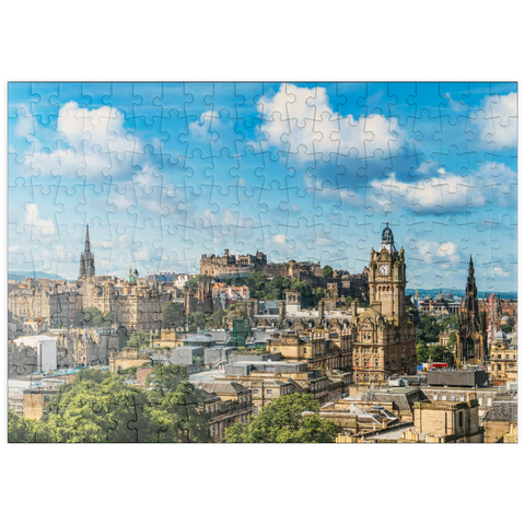 puzzleplate Edinburgh Castle, aus dem Blick von Carlton Hill 200 Puzzle