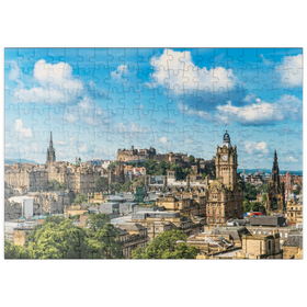 Darstellung des Puzzle Motivs Edinburgh Castle, aus dem Blick von Carlton Hill - Puzzleteile: 200