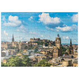 Darstellung des Puzzle Motivs Edinburgh Castle, aus dem Blick von Carlton Hill - Puzzleteile: 500