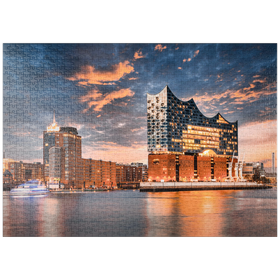Darstellung des Puzzle Motivs Die Elbphilharmonie in Hamburg - Puzzleteile: 1000