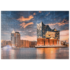 Darstellung des Puzzle-Motivs Die Elbphilharmonie in Hamburg – Puzzleteile: 500
