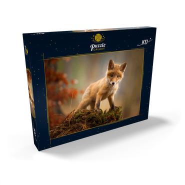 Ein junger neugieriger Fuchs im Wald 100 Puzzle Schachtel Ansicht2