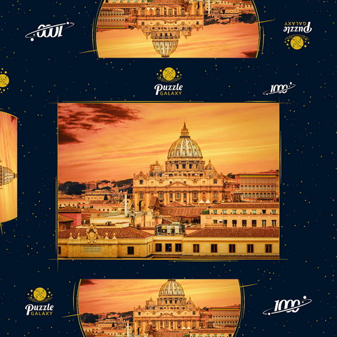 Vatikan Stadt, Rom 1000 Puzzle Schachtel 3D Modell