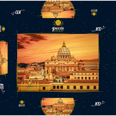 Vatikan Stadt, Rom 100 Puzzle Schachtel 3D Modell