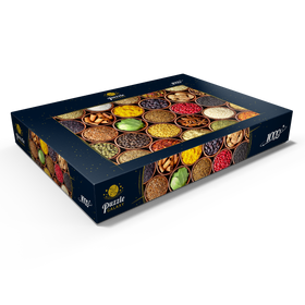 Darstellung des Puzzle Motivs Gewürze in runden Schüsseln - Puzzleteile: 1000