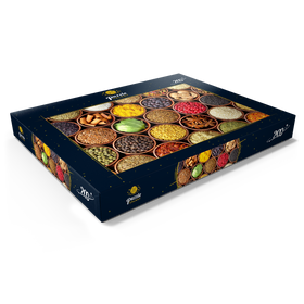 Darstellung des Puzzle Motivs Gewürze in runden Schüsseln - Puzzleteile: 200