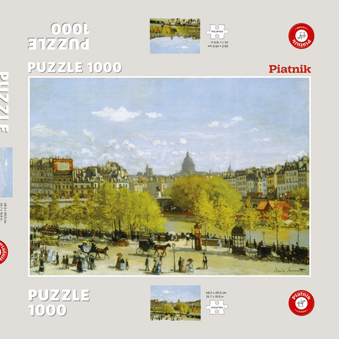 Quai du Louvre, Paris 1000 Puzzle Schachtel 3D Modell