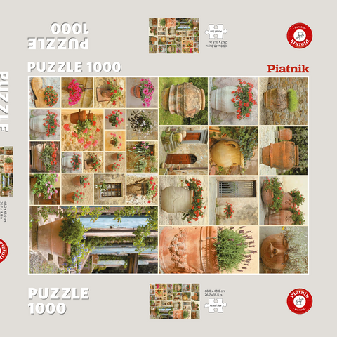 Blumentöpfe 1000 Puzzle Schachtel 3D Modell