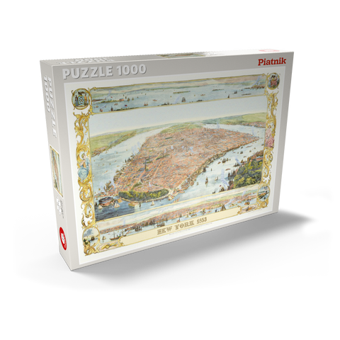 Stadtplan New York, 1853 1000 Puzzle Schachtel Ansicht2