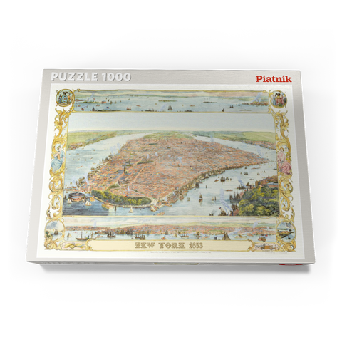 Stadtplan New York, 1853 1000 Puzzle Schachtel Ansicht3