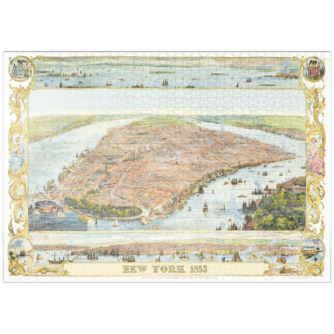 puzzleplate Stadtplan New York, 1853 1000 Puzzle