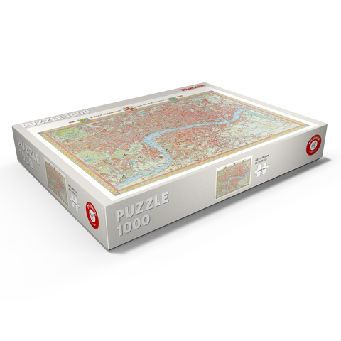 Stadtplan London, 1831 1000 Puzzle Schachtel Ansicht1