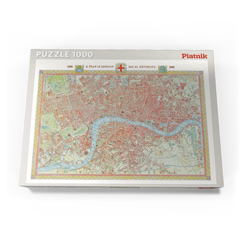 Stadtplan London, 1831 1000 Puzzle Schachtel Ansicht3